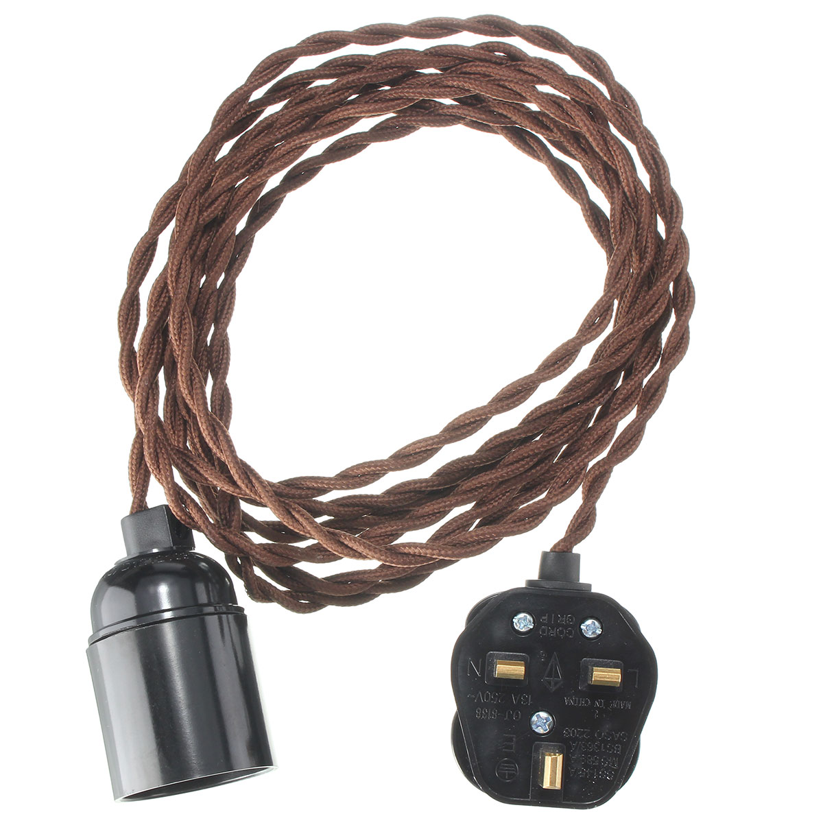 4M-E27-Vintage-Twisted-Fabric-Cable-UK-Plug-In-Pendant-Lamp-Light-Bulb-Holder-Socket-1068750-5