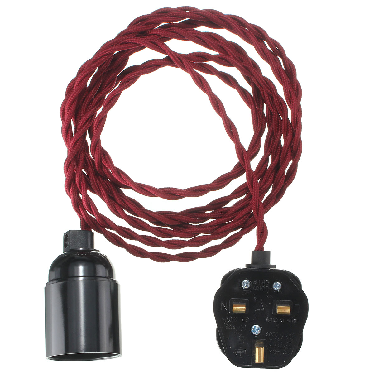 4M-E27-Vintage-Twisted-Fabric-Cable-UK-Plug-In-Pendant-Lamp-Light-Bulb-Holder-Socket-1068750-8