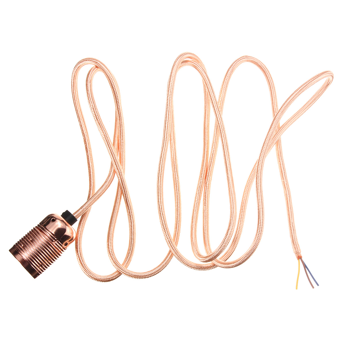 4M-Wire-Vintage-Fabric-Flex-Cable-E27-Bulb-Adapter-Lamp-Holder-Socket-Pendant-Light-1428716-4