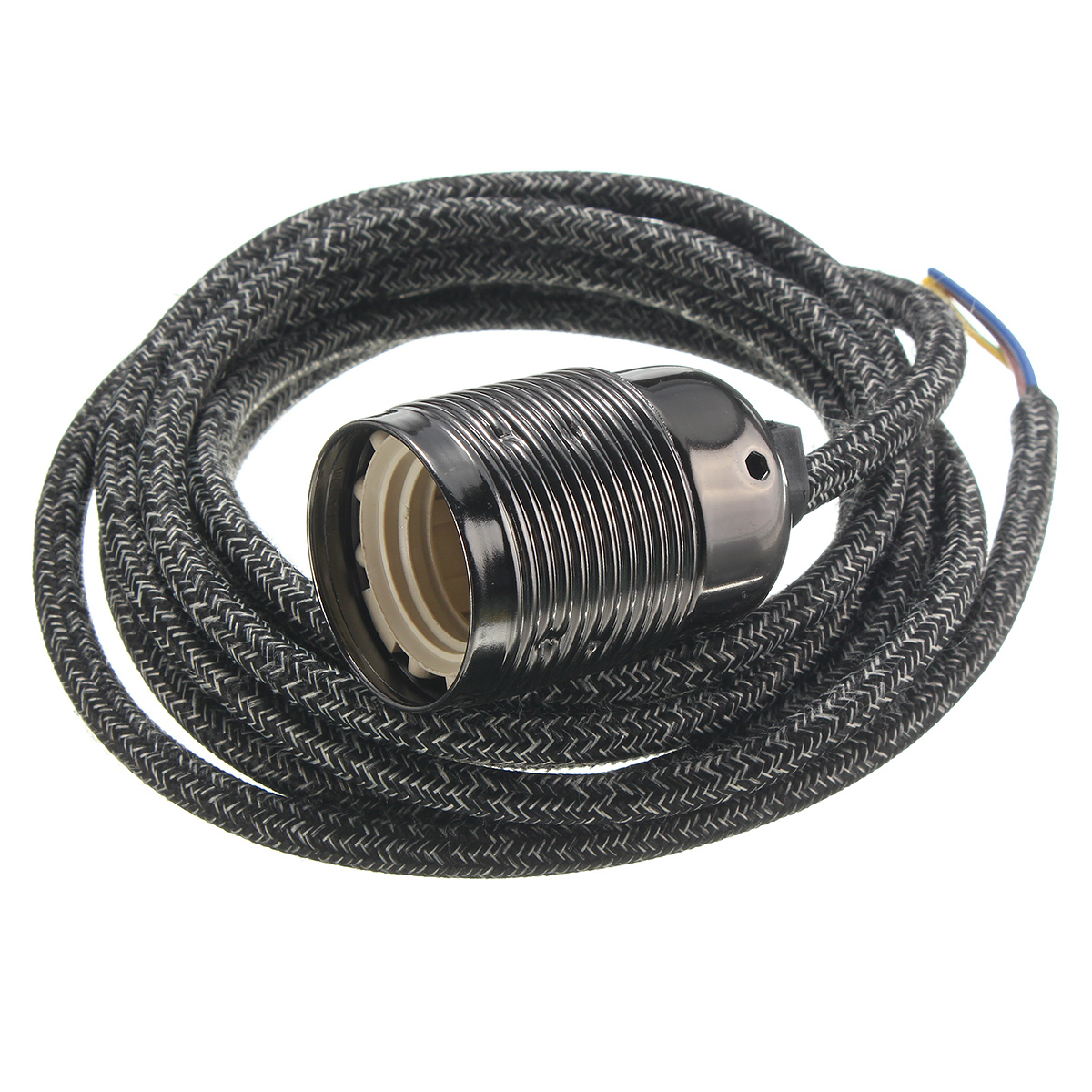 4M-Wire-Vintage-Fabric-Flex-Cable-E27-Bulb-Adapter-Lamp-Holder-Socket-Pendant-Light-1428716-6