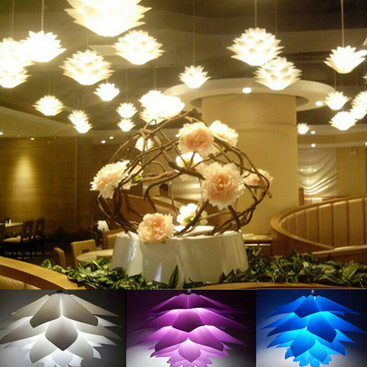 7-Colors-DIY-Lotus-Chandelier-Shape-Ceiling-Pendant-Light-Lampshade-Home-Decor-1720633-5