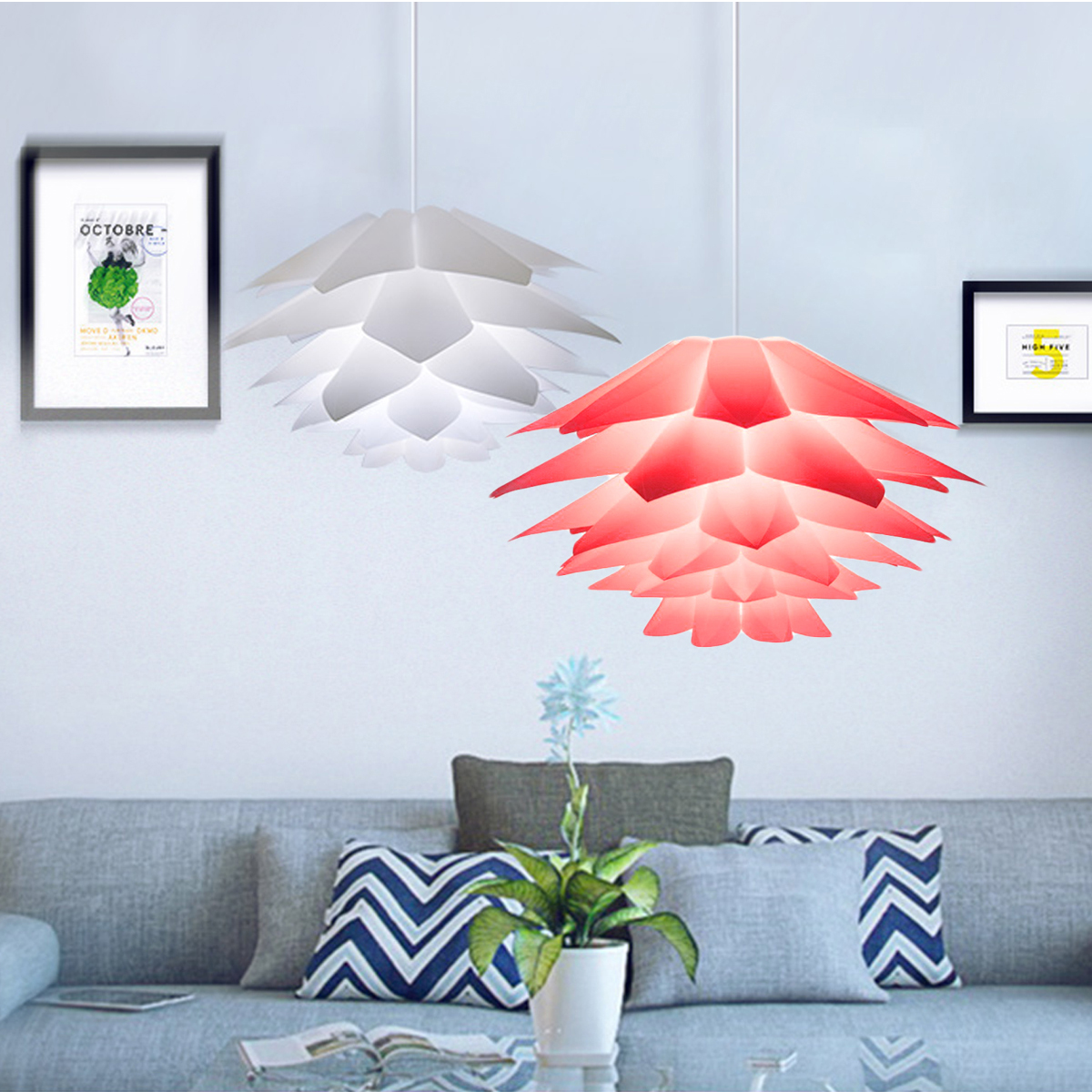 7-Colors-DIY-Lotus-Chandelier-Shape-Ceiling-Pendant-Light-Lampshade-Home-Decor-1720633-6