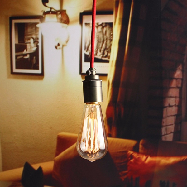 E27E26-2M-Vintage-Fabric-Cable-Pendant-Light-Filament-Lamp-Bulb-Holder-Socket-1058314-9