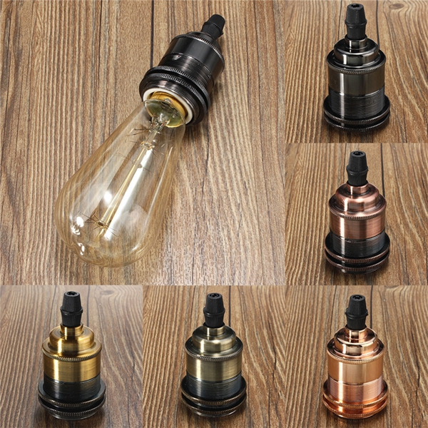 E27E26-Copper-Vintage-Edison-Light-Lamp-Bulb-Holder-Socket-Shade-Ring-Cord-Grip-1057820-1