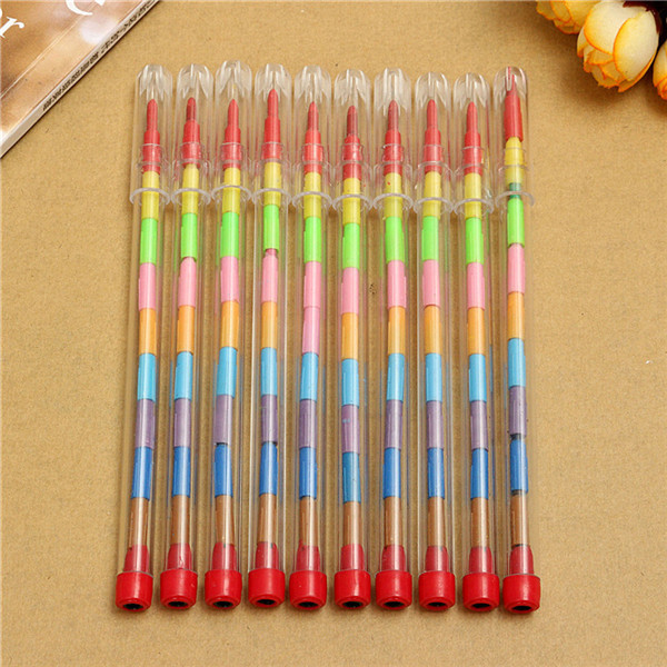 10Pcs-Colored-Crayons-Pencil-Set-10-Colors-Free-Combination-Wax-Nontoxic-Kid-Filler-For-Children-Stu-1050732-4