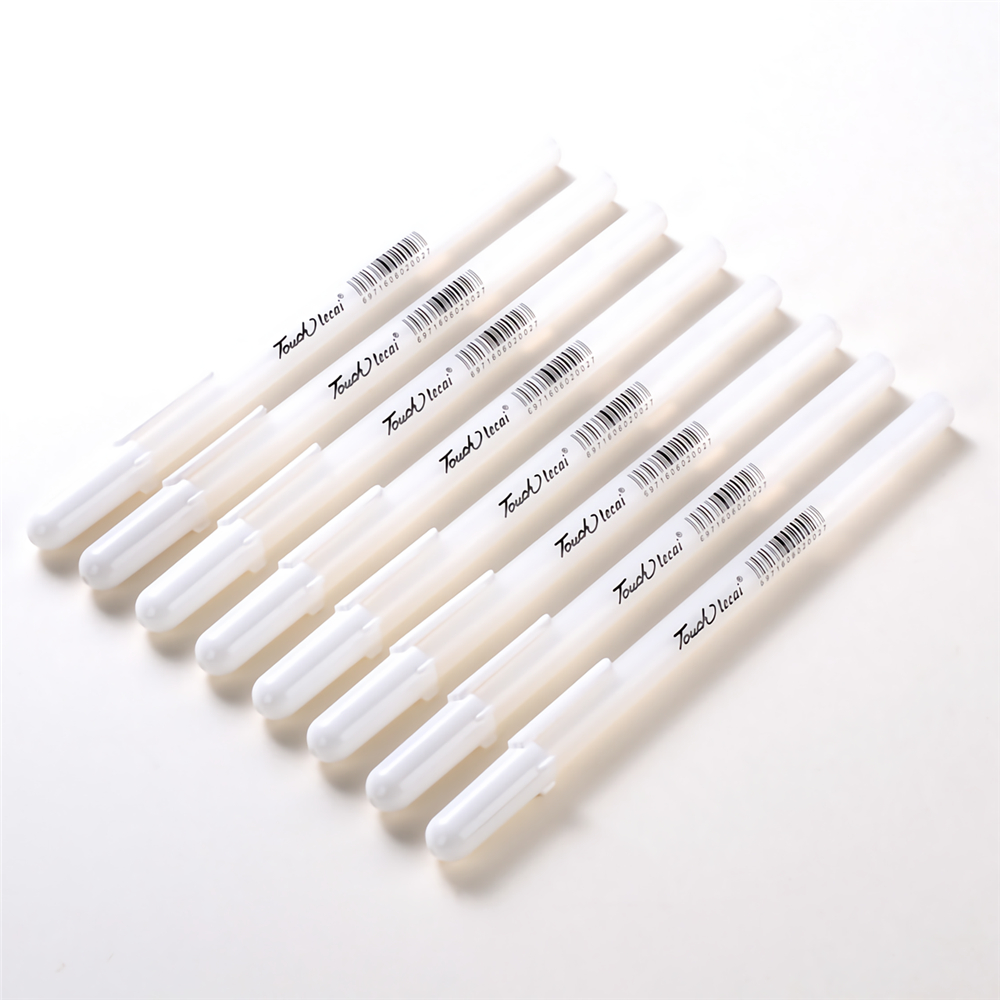 10pcs-07MM-Gel-Pen-White-Gold-Silver-Ink-Color-Cute-Unisex-Pen-Gift-Kids-Stationery-Office-Painting--1731408-12