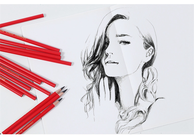 12-Pcs-2B3B4B5B-Art-Pencil-Soft-Medium-Hard-Carbon-Pen-Office-School-Drawing-Pencil-1659757-1