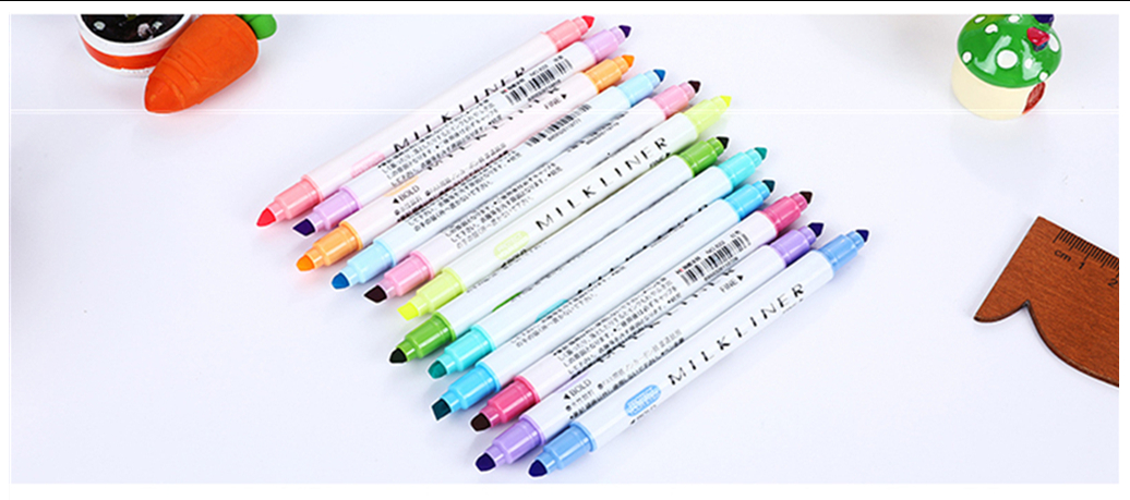 12pcs-Highlighter-Pen-Set-Double-Head-Fluorescent-Marker-Watercolor-Pen-Business-Office-Writing-Draw-1738598-3