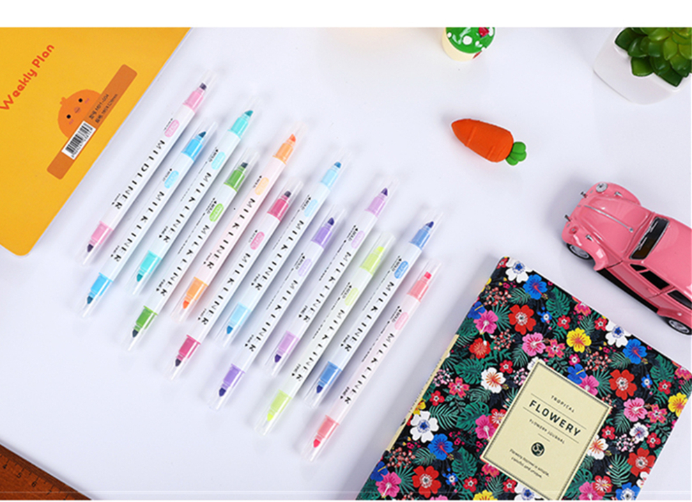 12pcs-Highlighter-Pen-Set-Double-Head-Fluorescent-Marker-Watercolor-Pen-Business-Office-Writing-Draw-1738598-4