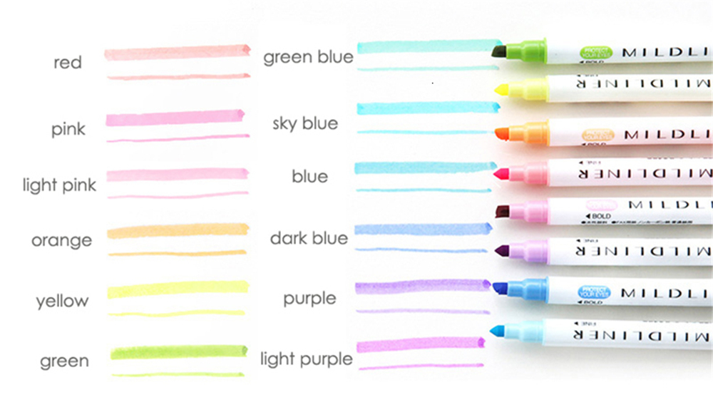 12pcs-Highlighter-Pen-Set-Double-Head-Fluorescent-Marker-Watercolor-Pen-Business-Office-Writing-Draw-1738598-9