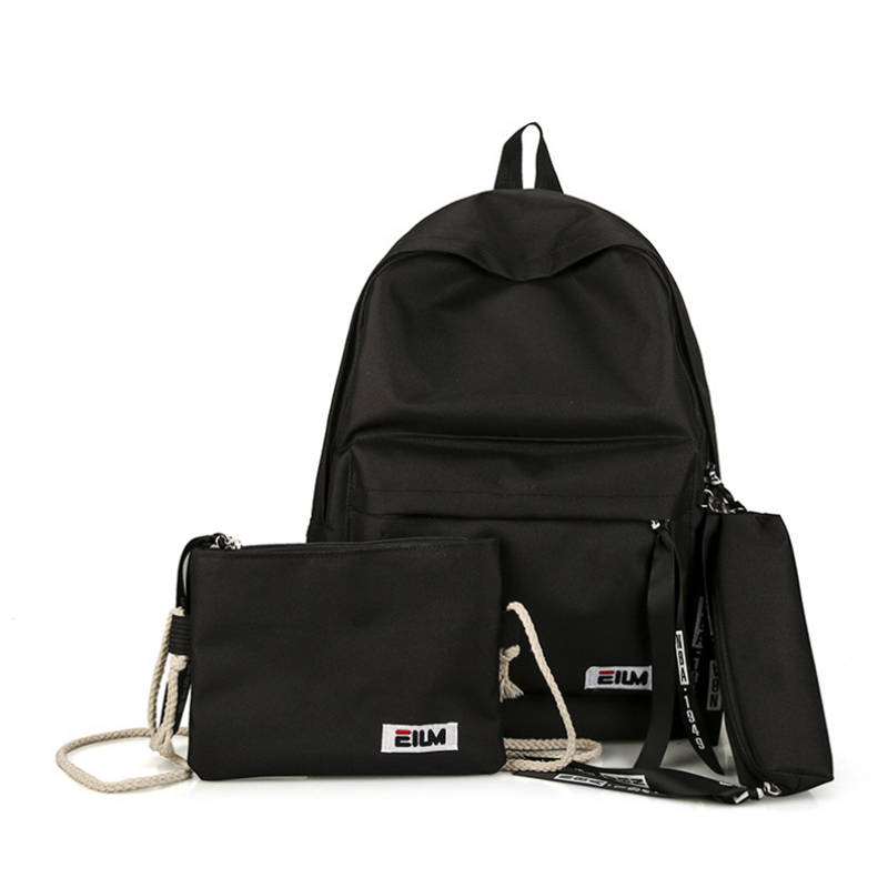 3-PcsSet-Women-Nylon-Backpack-Crossbody-Bag-Pencil-Case-Waterproof-Teenage-Girls-School-Stationery-S-1641497-4