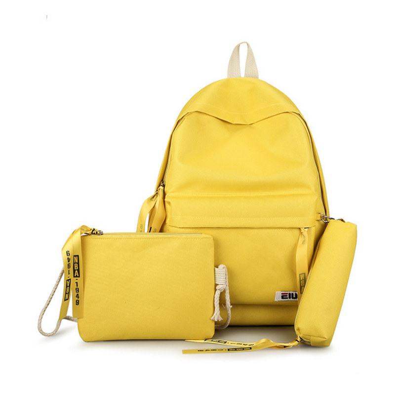 3-PcsSet-Women-Nylon-Backpack-Crossbody-Bag-Pencil-Case-Waterproof-Teenage-Girls-School-Stationery-S-1641497-5