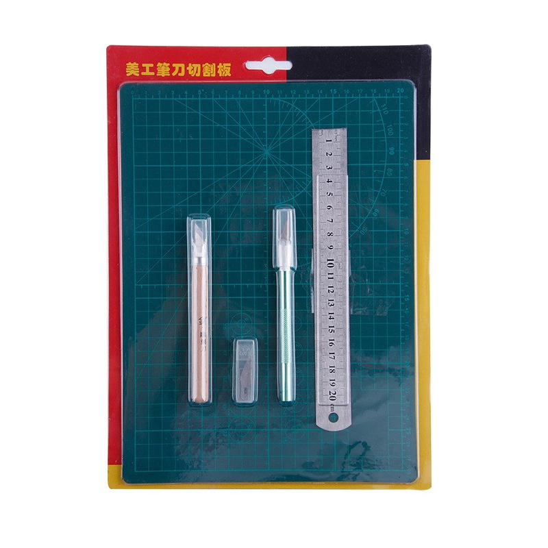 A4-Cutting-Mat-Set-Thicken-PVC-Art-Carving-Pad-Ruler-Carving-Tools-Utility-Cutter-Hand-Art-Work-Pape-1627578-5