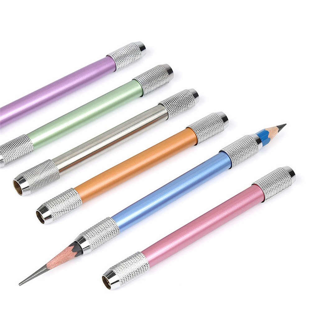 Adjustable-Double-Heads-Colors-Metal-School-Office-Art-Write-Tool--Sketch-Pencil-Extender-Holder-1704830-2