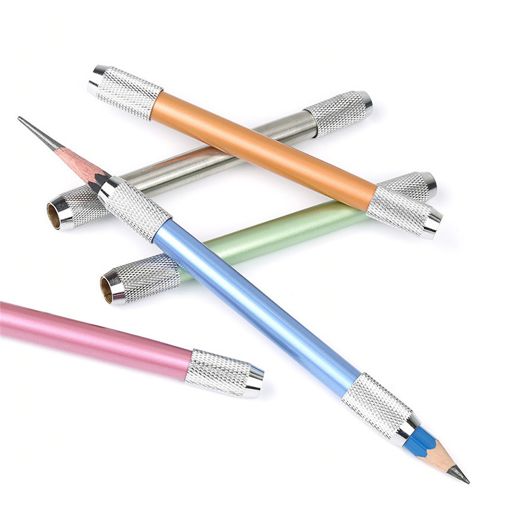 Adjustable-Double-Heads-Colors-Metal-School-Office-Art-Write-Tool--Sketch-Pencil-Extender-Holder-1704830-3