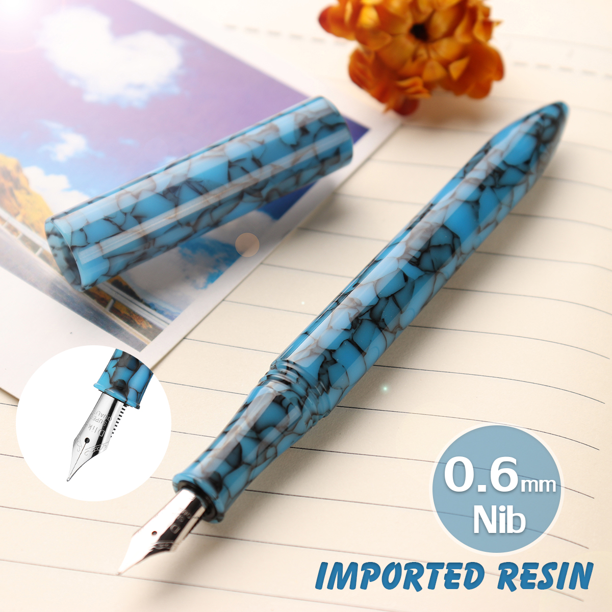 Delike-06mm-Nib-Resin-Fountain-Pen-Rotating-Ink-Calligraphy-Writing-With-Box-For-Office-School-1303281-2