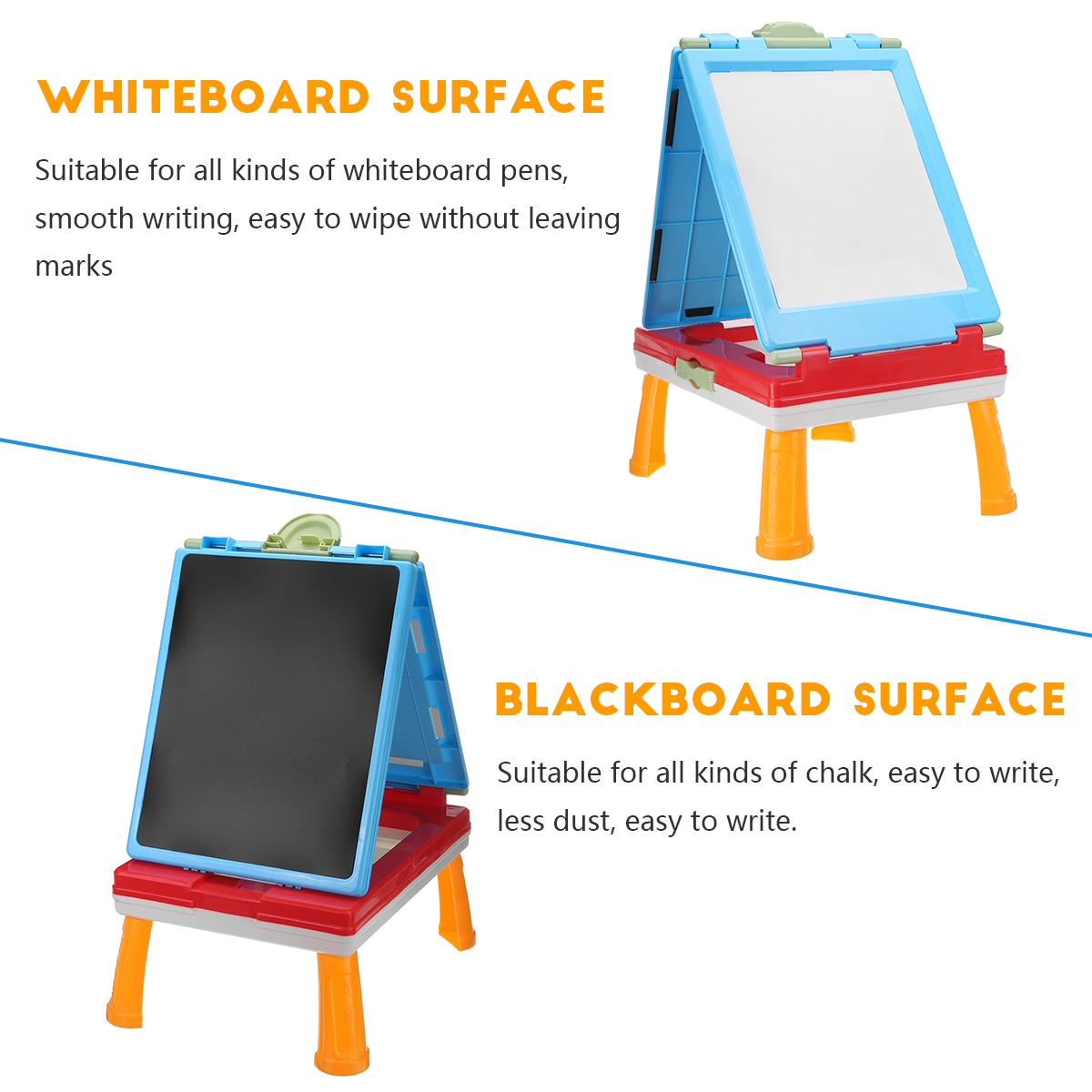 Double-Sided-Kids-Easel-Drawing-Board-Magnetic-Display-Blackboard-Early-Childhood-Education-Supplies-1888539-8