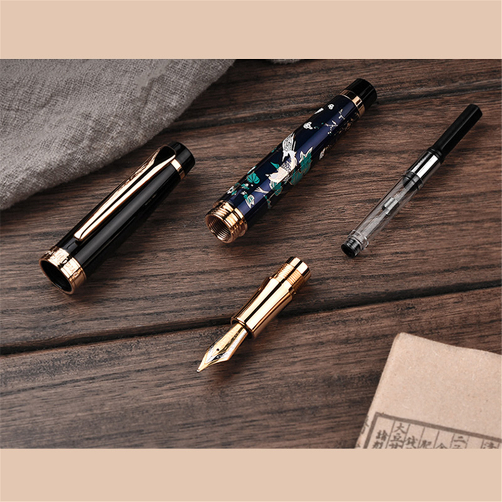 HongDian-HD1837-Fountain-Pen-Flower-Magpie-Pattern-05MM-Nib-Fountain-Pens-Gift-Office-Business-Writi-1755844-12