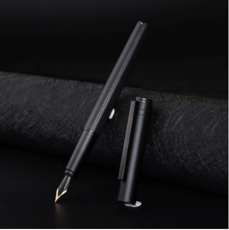 Hongdian-H1-Metal-Fountain-Aluminum-Alloy-Beautiful-Black-golden-Nib-EFF-0405mm-Size-Writing-Ink-Pen-1906961-8