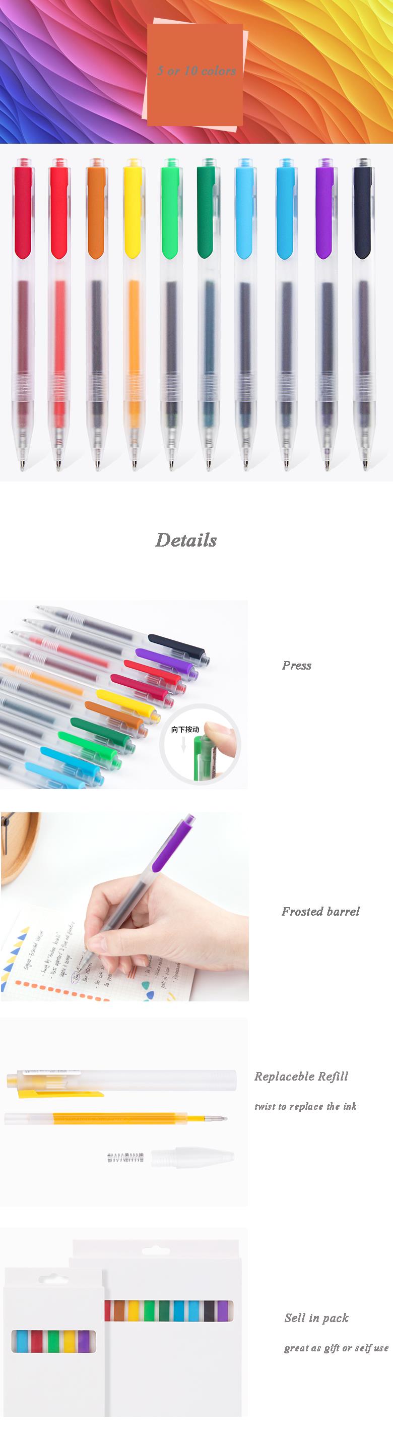 Kinbor-DTB6698-510-Colors-Colorful-Press-Gel-Pens-05mm-Frosted-Barrel-Drawing-Writing-Pen-Office-Sch-1538404-1