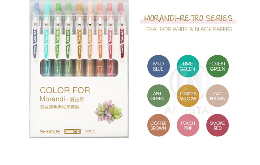 Morandi-9-Pcsset-Marker-Pens-05mm-Scrapbooking-Paper-Craft-Colored-Multi-Color-Rainbow-Graffiti-Writ-1655711-5