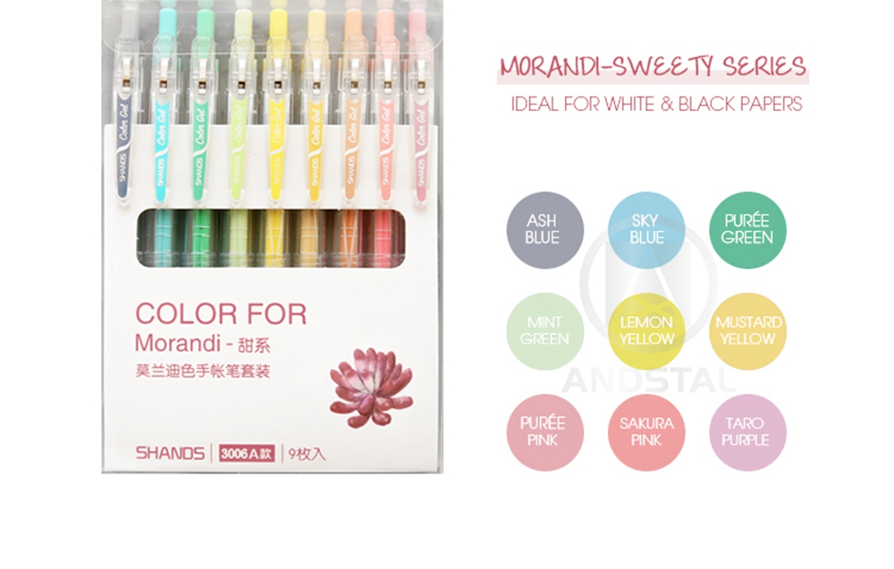 Morandi-9-Pcsset-Marker-Pens-05mm-Scrapbooking-Paper-Craft-Colored-Multi-Color-Rainbow-Graffiti-Writ-1655711-6