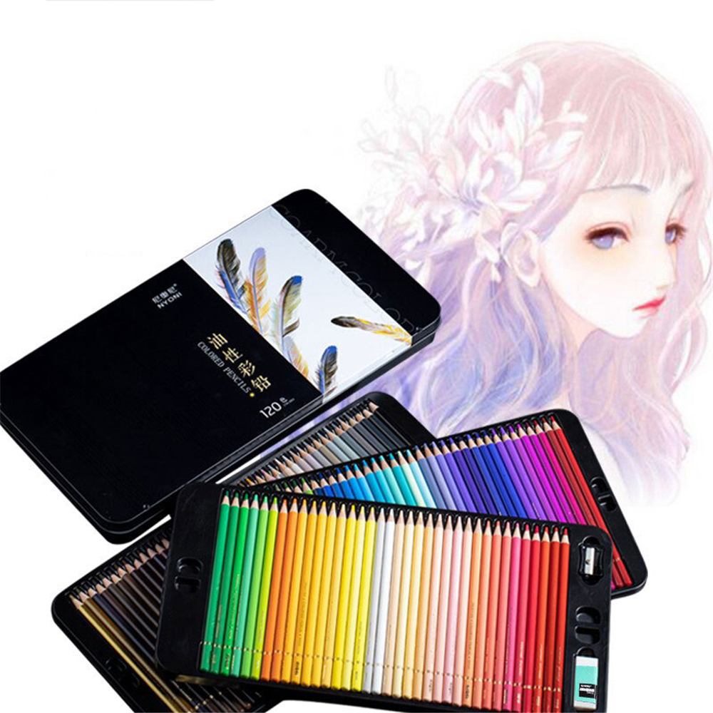 NYONI-364872120-Colors-Professional-Oil-Color-Pencil-Set-Hand-Painted-Sketching-Pen-Stationery-for-S-1803626-3