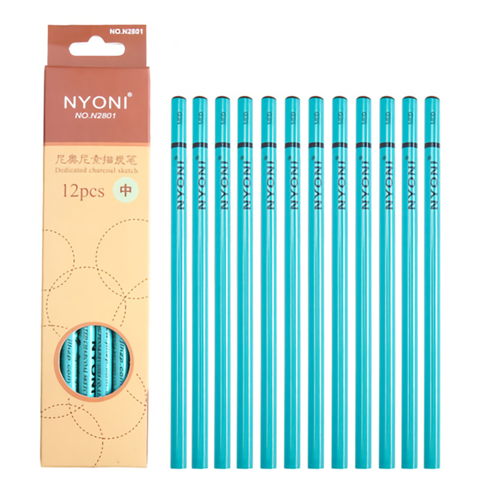 NYONI-N-2801-12pcsbox-Drawing-Charcoal-Pencil-Set-Soft-Medium-Hard-Painting-Set-Sketch-Painting-Stat-1725780-6