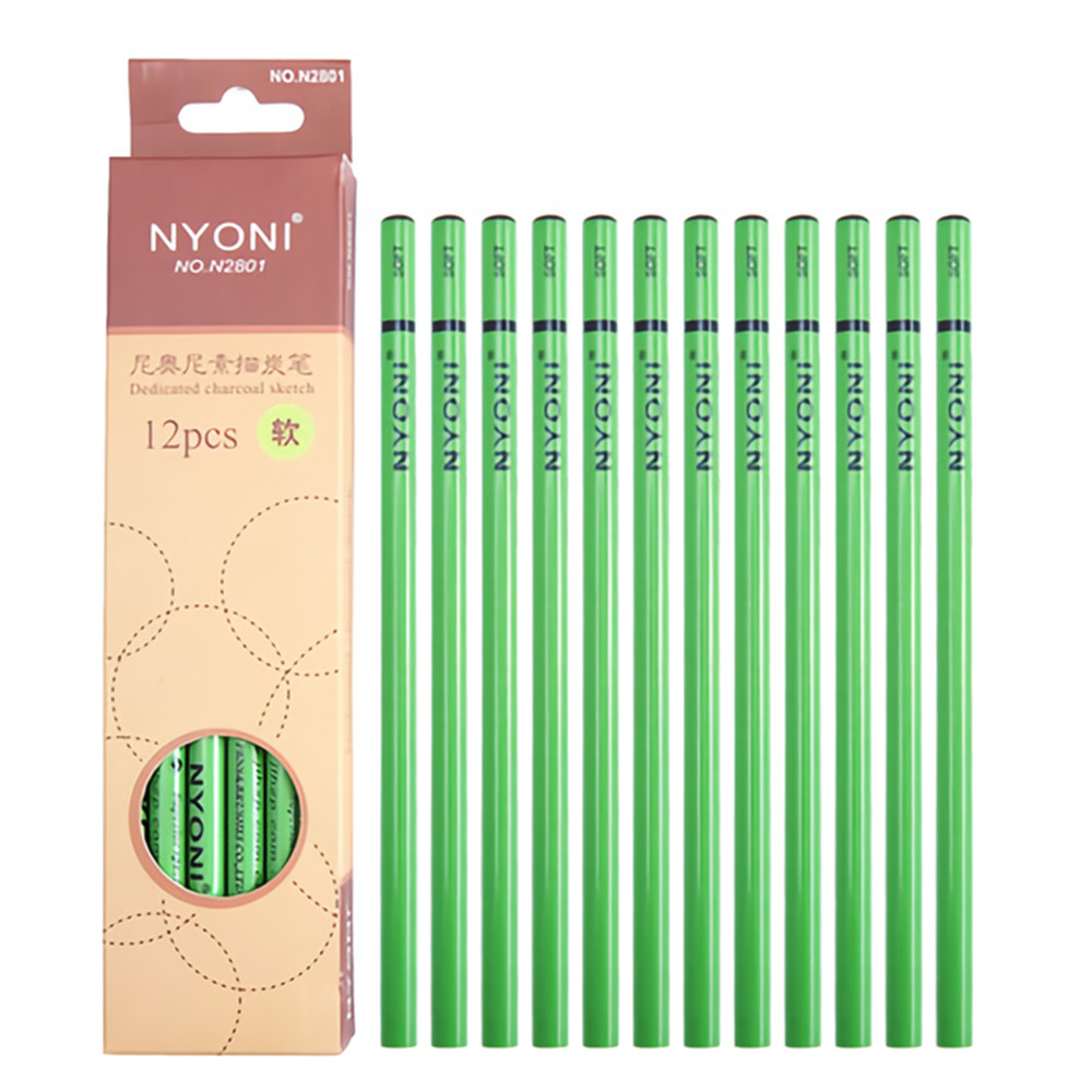 NYONI-N-2801-12pcsbox-Drawing-Charcoal-Pencil-Set-Soft-Medium-Hard-Painting-Set-Sketch-Painting-Stat-1725780-7