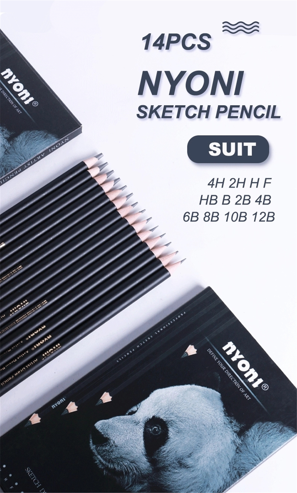 Nyoni-N3031-14pcsset-Sketching-Pencil-Beginner-Student-Professional-Full-Set-Drawing-Pencils-Art-Sta-1803358-2