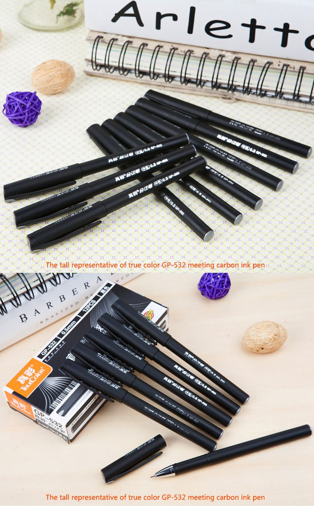 True-Color-GP-532-1Pcs-05mm-Black-Ink-Gel-Pen-Writing-Smoothly-School-Office-Stationery-1327065-6