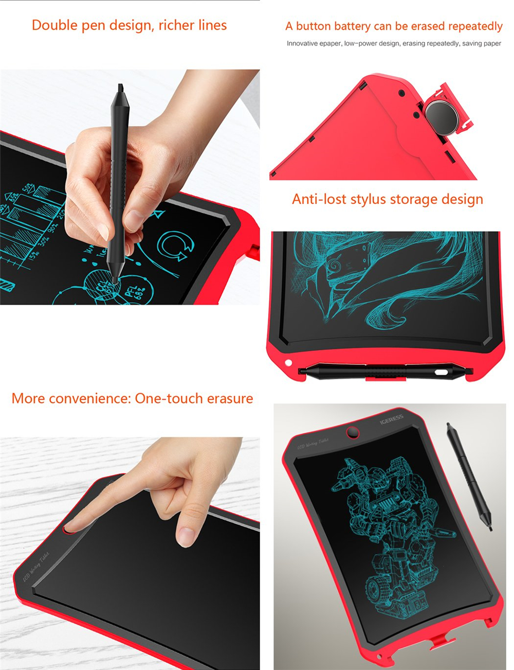 VSON-WP9309-85-Inch-Color-LCD-Writing-Tablet-Digital-Graphic-Drawing-Board-Electronic-Handwriting-Pa-1522421-2