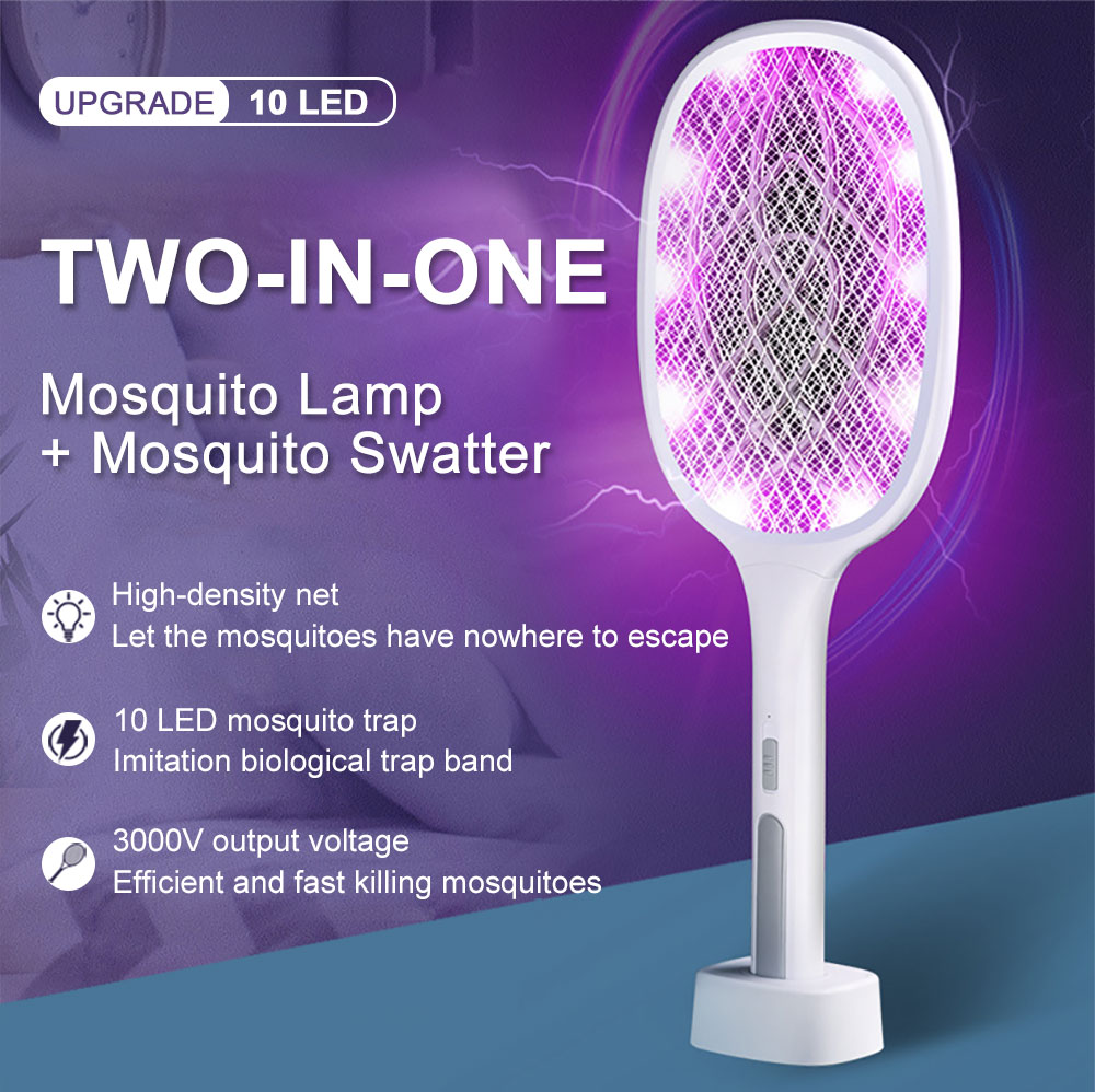 2-In-1-610-LED-Mosquito-Killer-Lamp-3000V-Electric-Mosquito-Swatter-USB-Rechargeable-Insect-Mosquito-1834008-1
