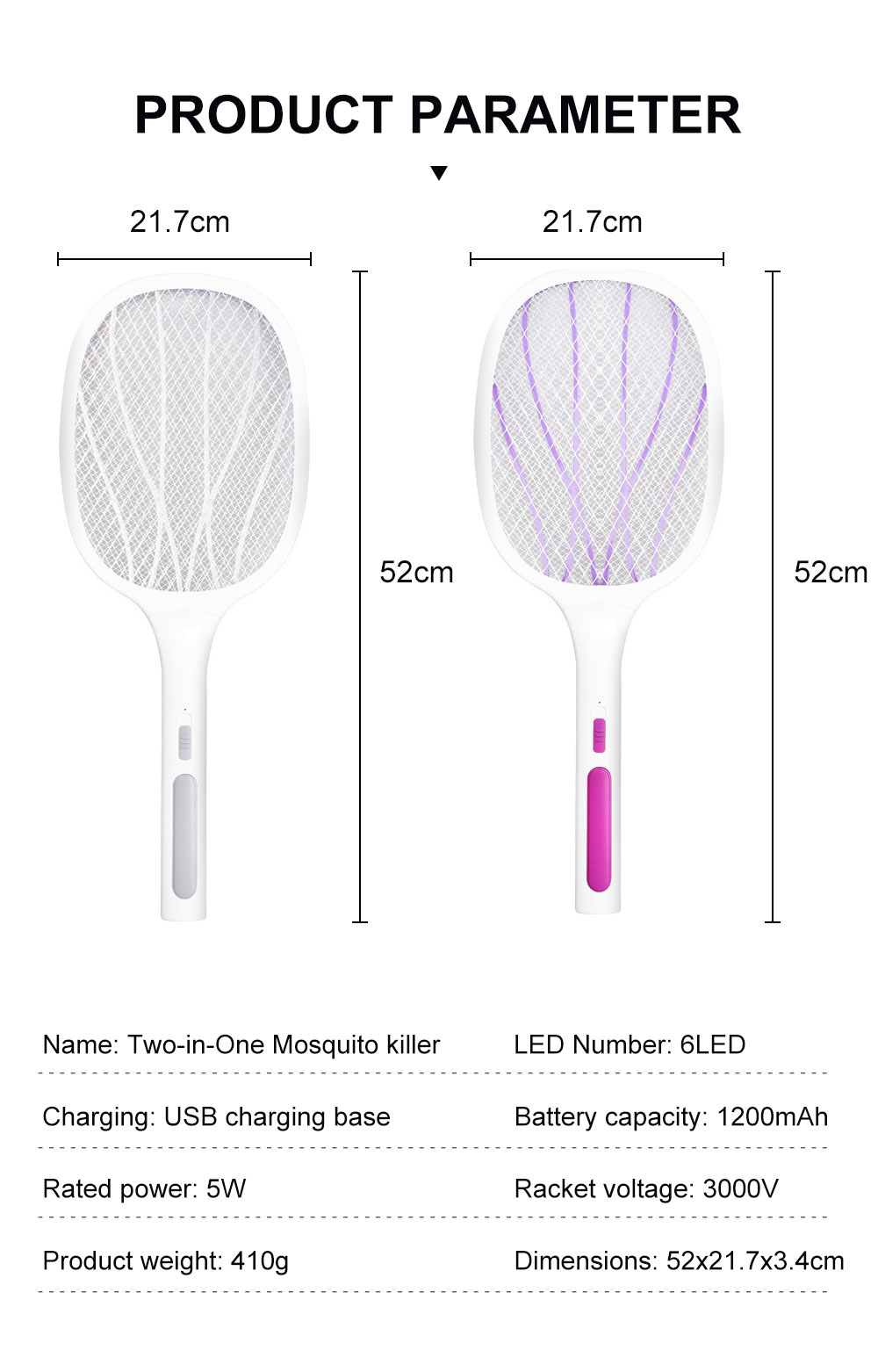 2-In-1-610-LED-Mosquito-Killer-Lamp-3000V-Electric-Mosquito-Swatter-USB-Rechargeable-Insect-Mosquito-1834008-9