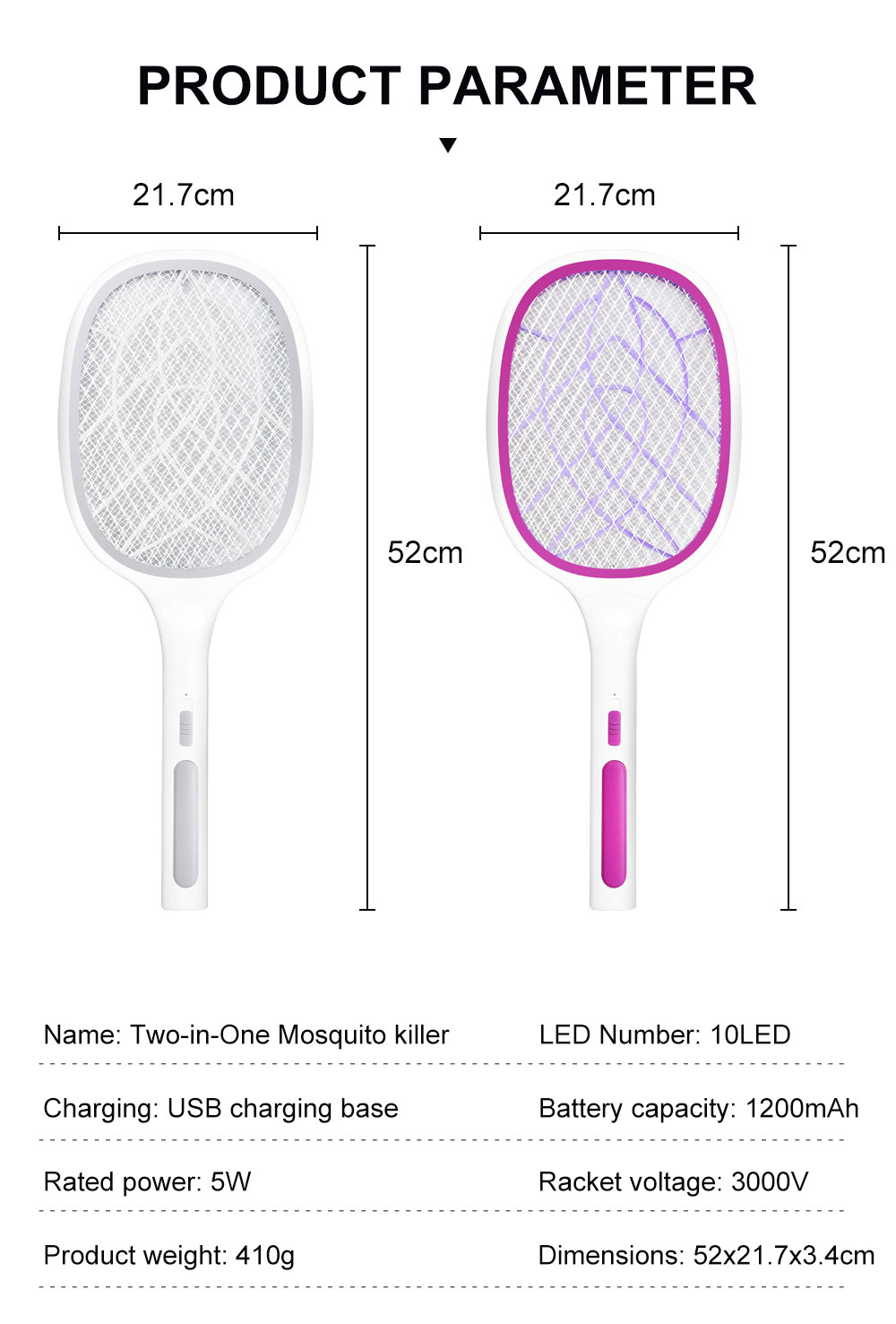 2-In-1-610-LED-Mosquito-Killer-Lamp-3000V-Electric-Mosquito-Swatter-USB-Rechargeable-Insect-Mosquito-1834008-10
