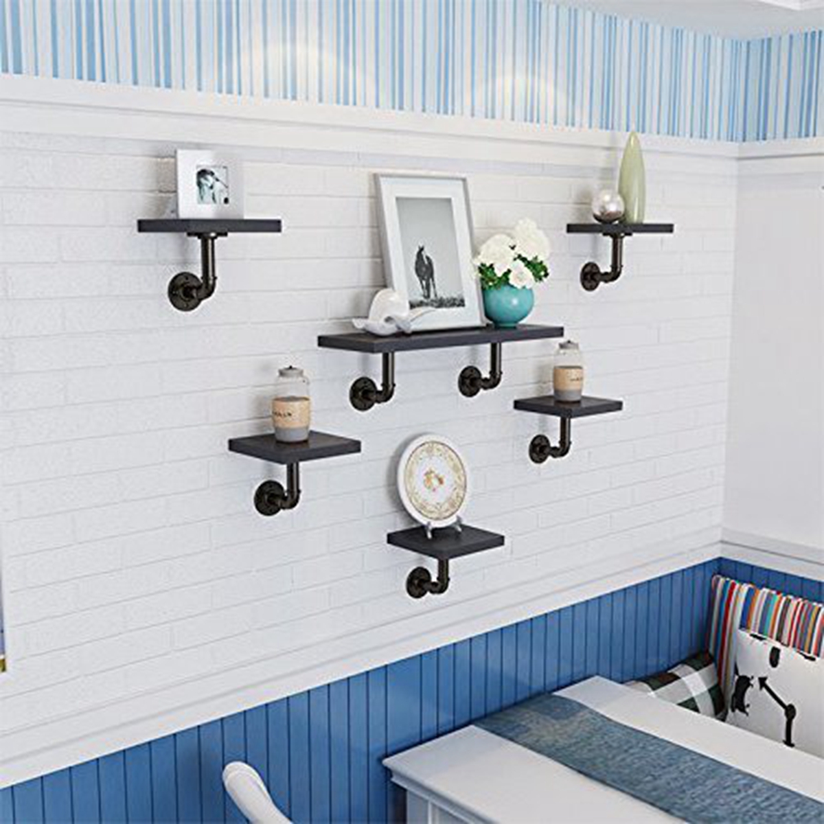 KINGSO-2pcs-Household-Wall-Mounted-Shelf-Holders-Flange-Pipe-Pipe-Shelf-Bracket-1634193-7