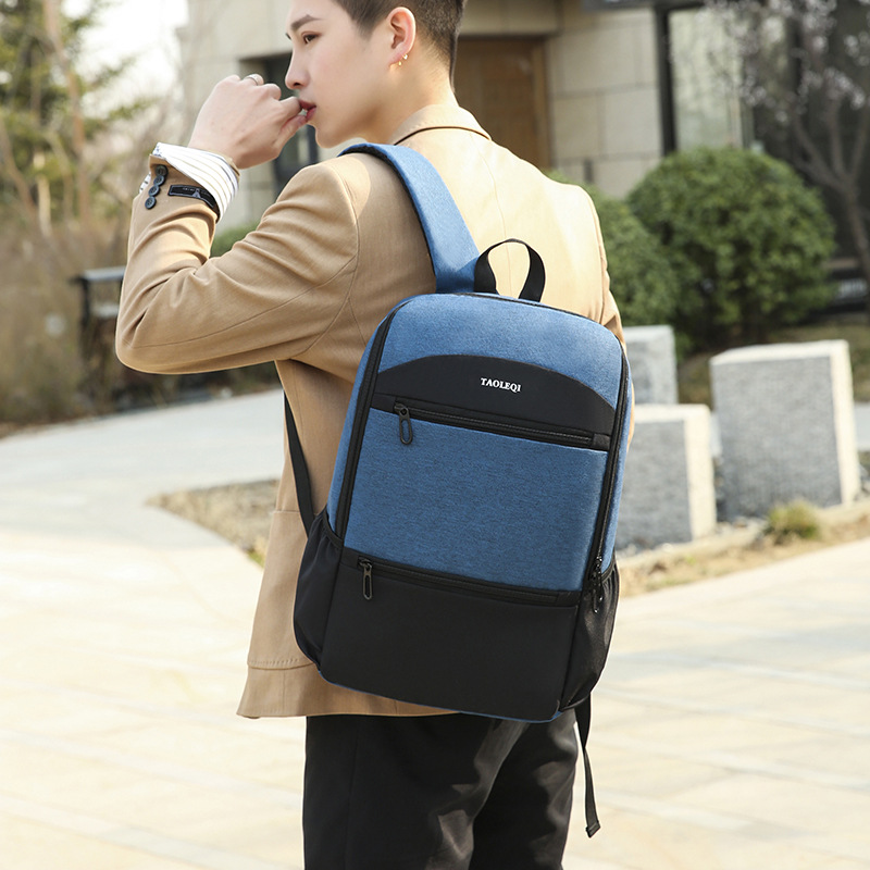 14-inch-Men-Nylon-Extension-Capacity-Multi-Pocket-Business-Macbook-Storage-Bag-Backpack-1680970-14