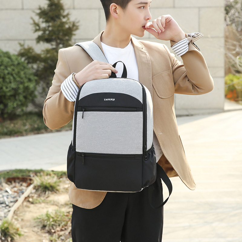14-inch-Men-Nylon-Extension-Capacity-Multi-Pocket-Business-Macbook-Storage-Bag-Backpack-1680970-19