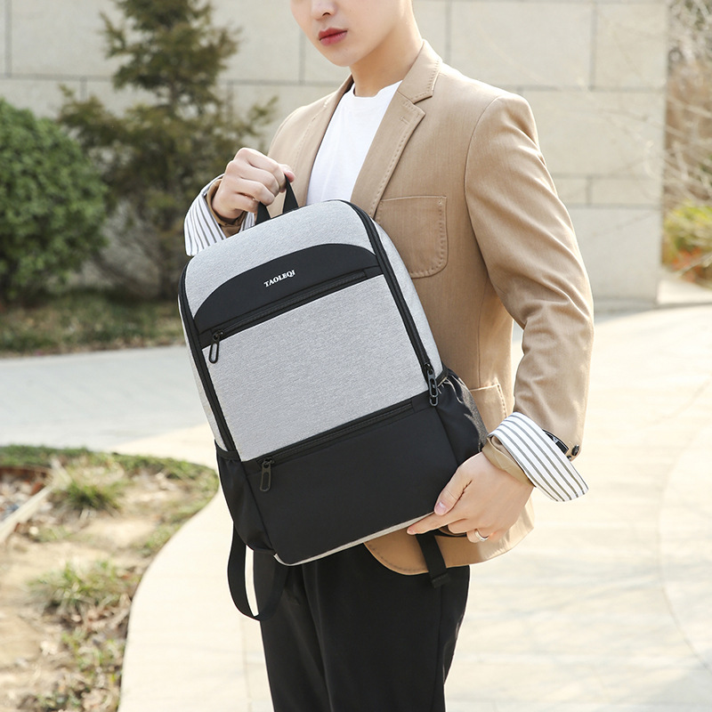 14-inch-Men-Nylon-Extension-Capacity-Multi-Pocket-Business-Macbook-Storage-Bag-Backpack-1680970-20