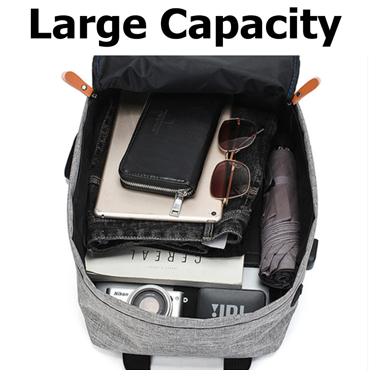 3PCS-Men-Women-School-Backpack-Shoulder-Bag-Student-Laptop-Handbag-Travel-Tote-1649658-2