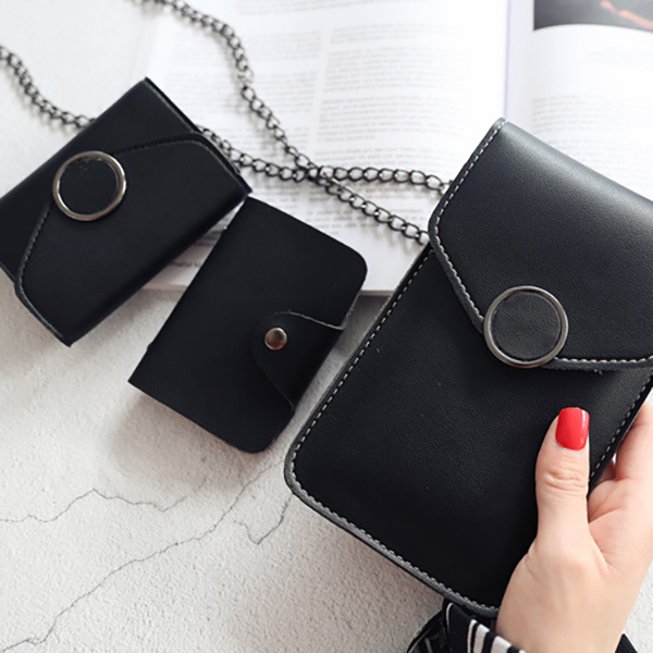3PCS-Set-Fashion-with-Touch-Screen-Window-Mobile-Phone-Storage-Crossbody-Shoulder-Bag-Card-Holder-Pu-1319347-1
