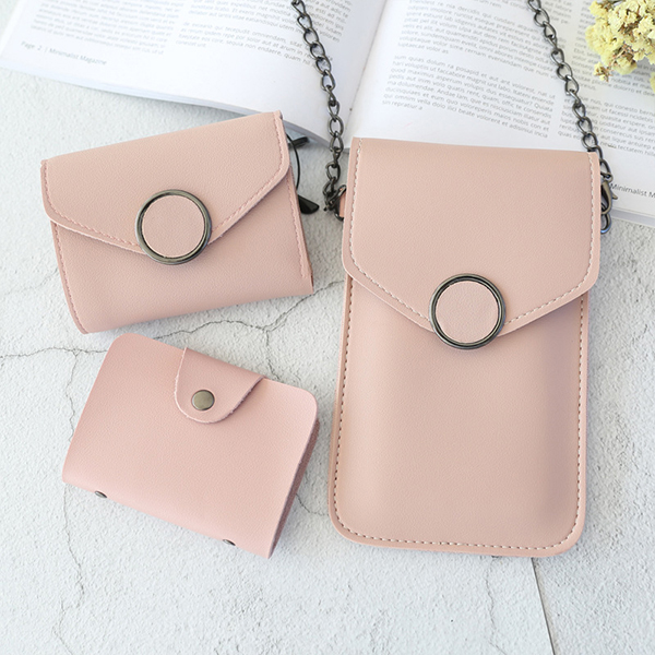 3PCS-Set-Fashion-with-Touch-Screen-Window-Mobile-Phone-Storage-Crossbody-Shoulder-Bag-Card-Holder-Pu-1319347-13