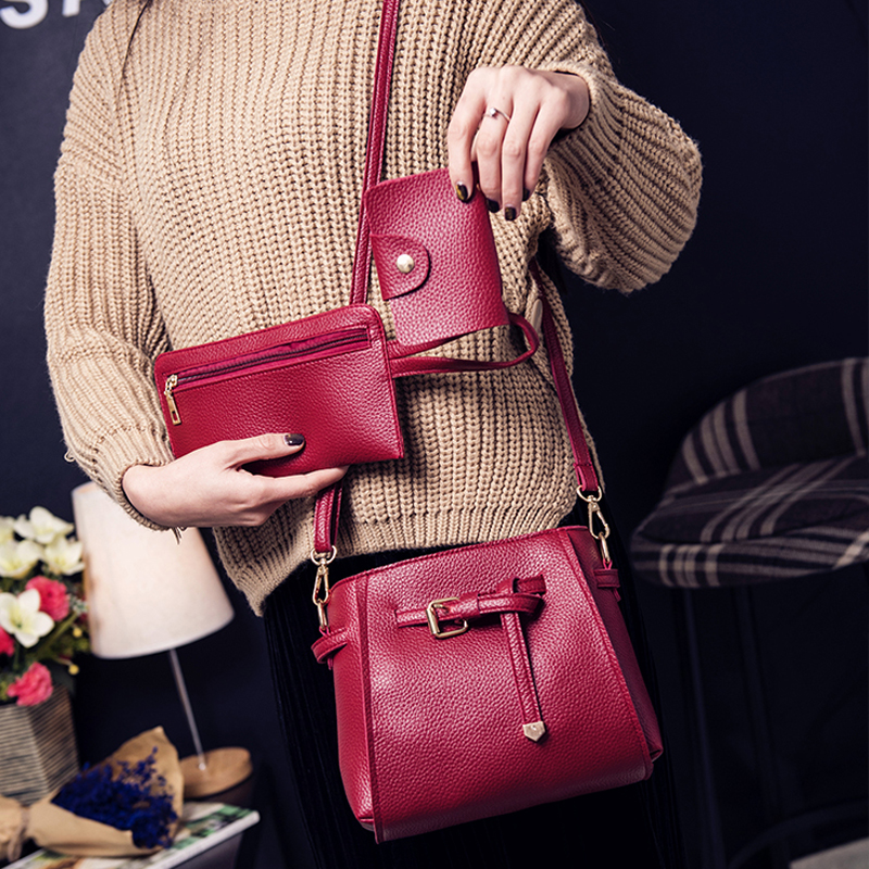 4PCS-Set-Women-PU-Leather-Large-Capacity-Crossbody-Bag-Purse-Handbag-Card-Holder-1162996-13