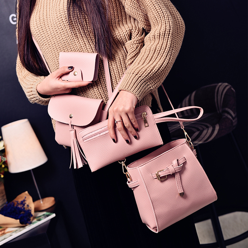 4PCS-Set-Women-PU-Leather-Large-Capacity-Crossbody-Bag-Purse-Handbag-Card-Holder-1162996-15