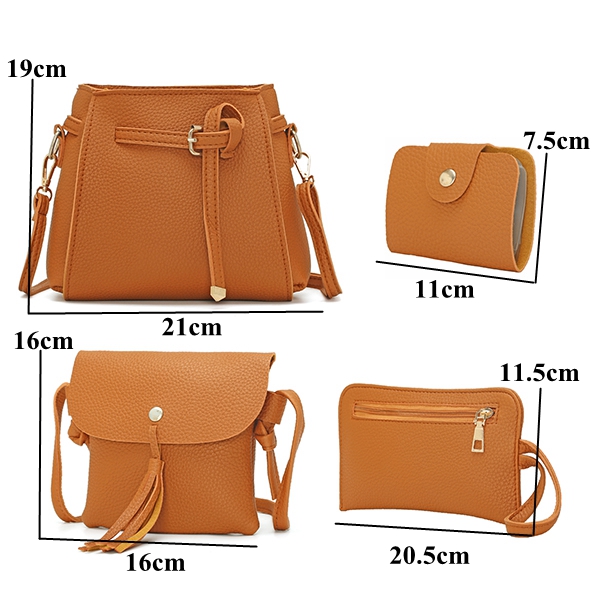 4PCS-Set-Women-PU-Leather-Large-Capacity-Crossbody-Bag-Purse-Handbag-Card-Holder-1162996-16
