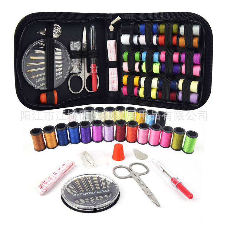 63PCS-Set-Travel-Sewing-Kit-Measure-Scissor-Thimble-Thread-Needle-Storage-Box-1860400-2