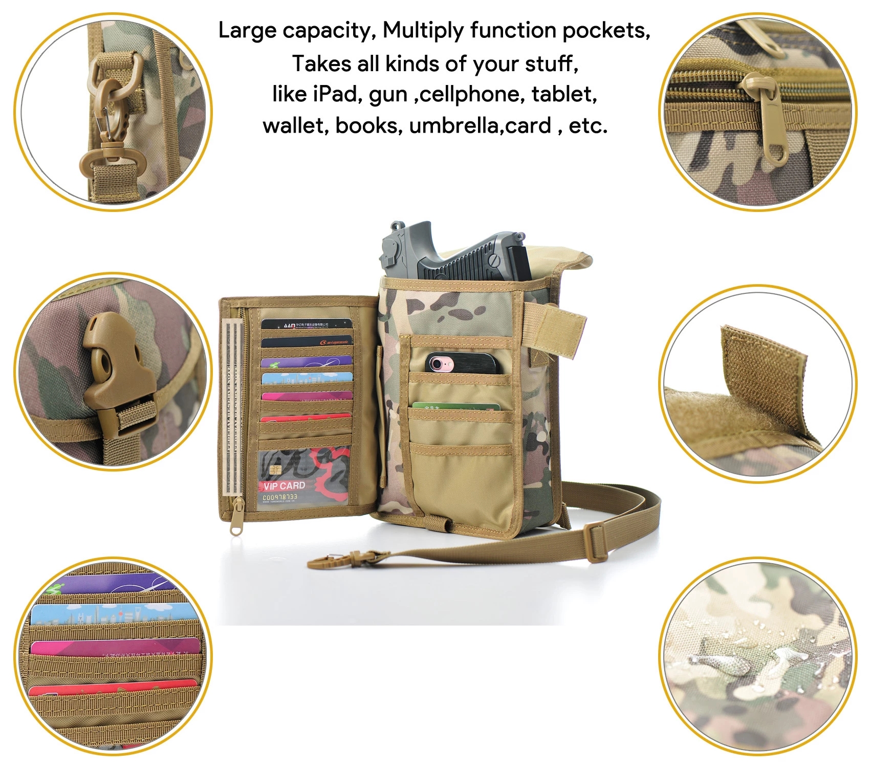 Bakeey-600D-Nylon-Anti-Scratch-Outdoor-Tactical-Bag-Large-Capacity-Storage-With-Multi-Card-Slots-Wal-1905144-3