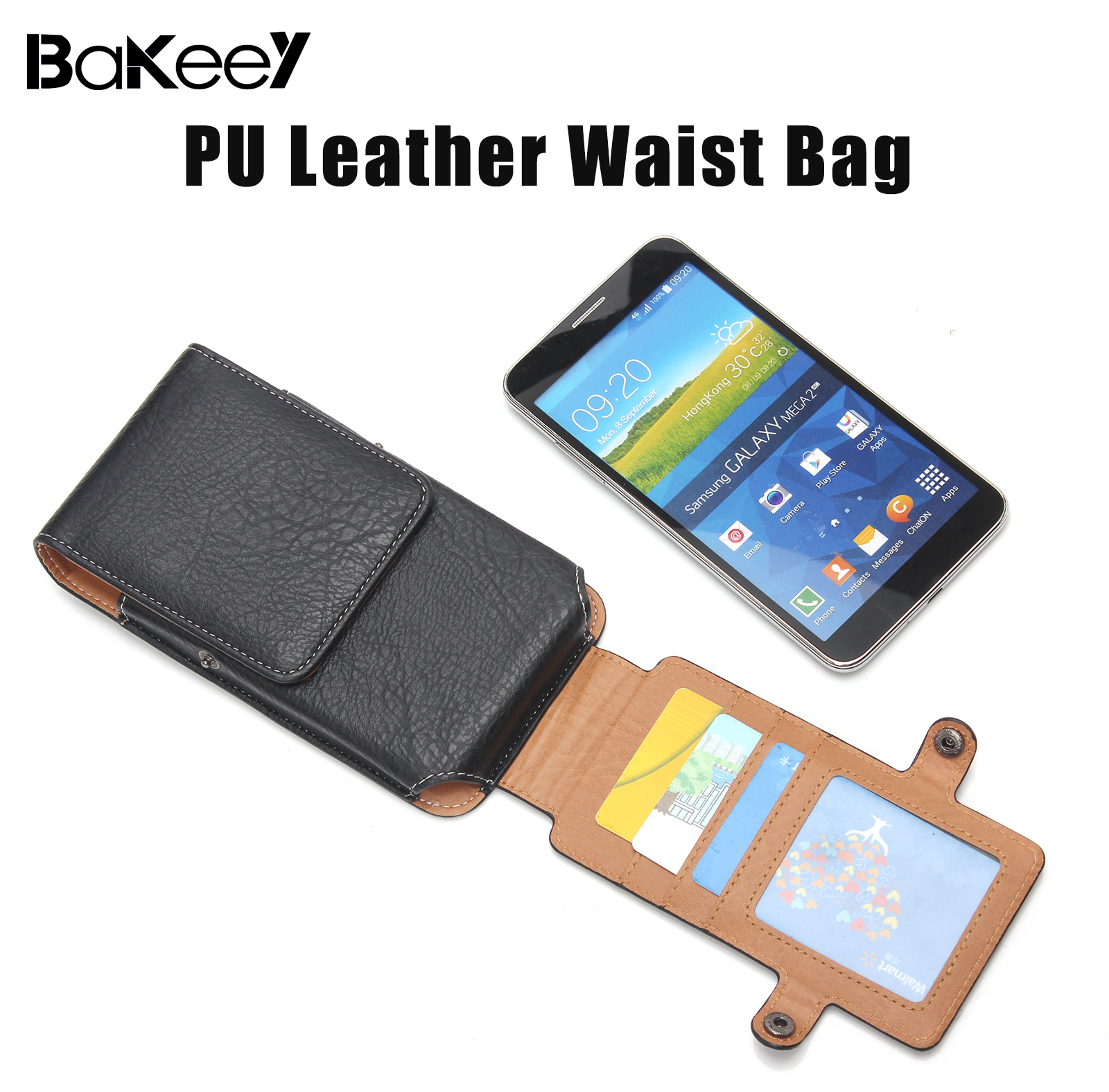 Bakeey-Casual-Vintage-Bussiness-64-inch-Vertical-Multi-Pocket-Multi-Card-Slot-PU-Leather-Mobile-Phon-1692765-1