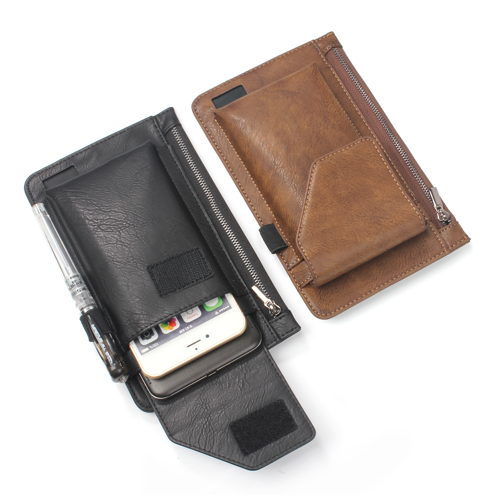 Bakeey-Casual-Vintage-Bussiness-Multi-Pocket-Reserve-Charging-Port-PU-Leather-Mobile-Phone-Money-Hik-1692248-17