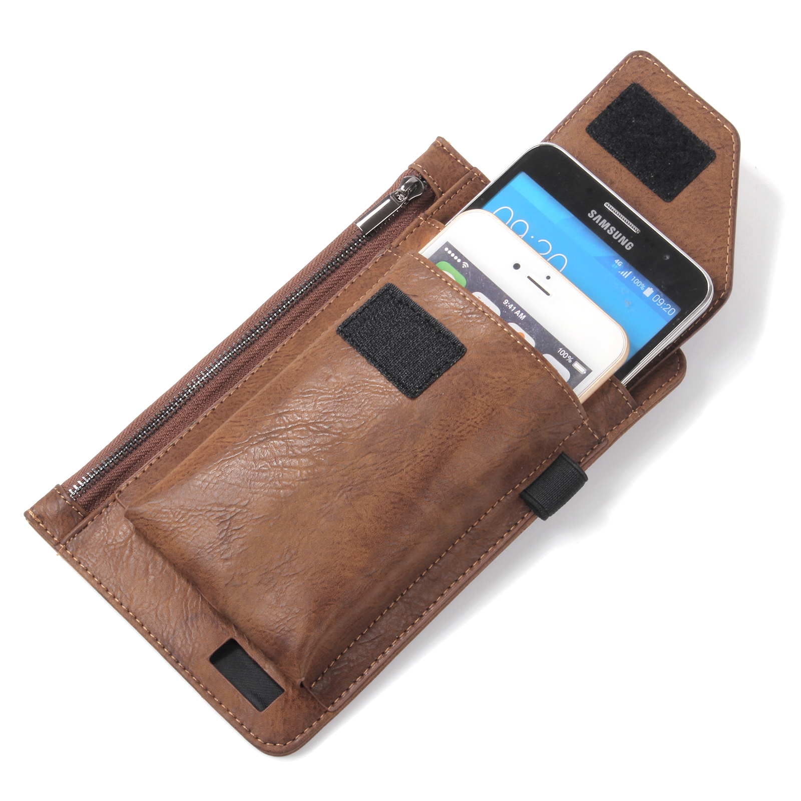 Bakeey-Casual-Vintage-Bussiness-Multi-Pocket-Reserve-Charging-Port-PU-Leather-Mobile-Phone-Money-Hik-1692248-4